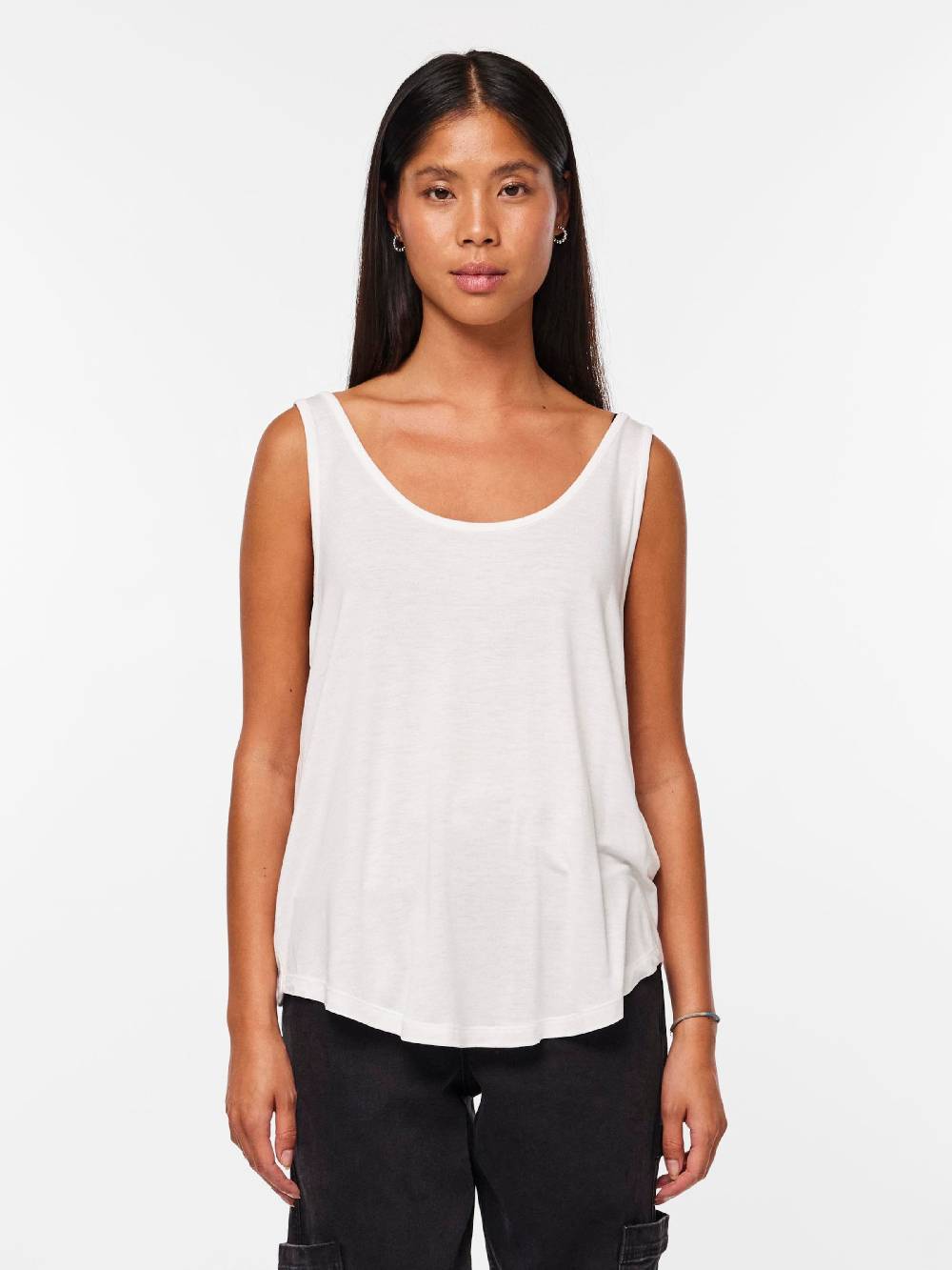 PIECES Top 'BILLO' in White Lagerräumung