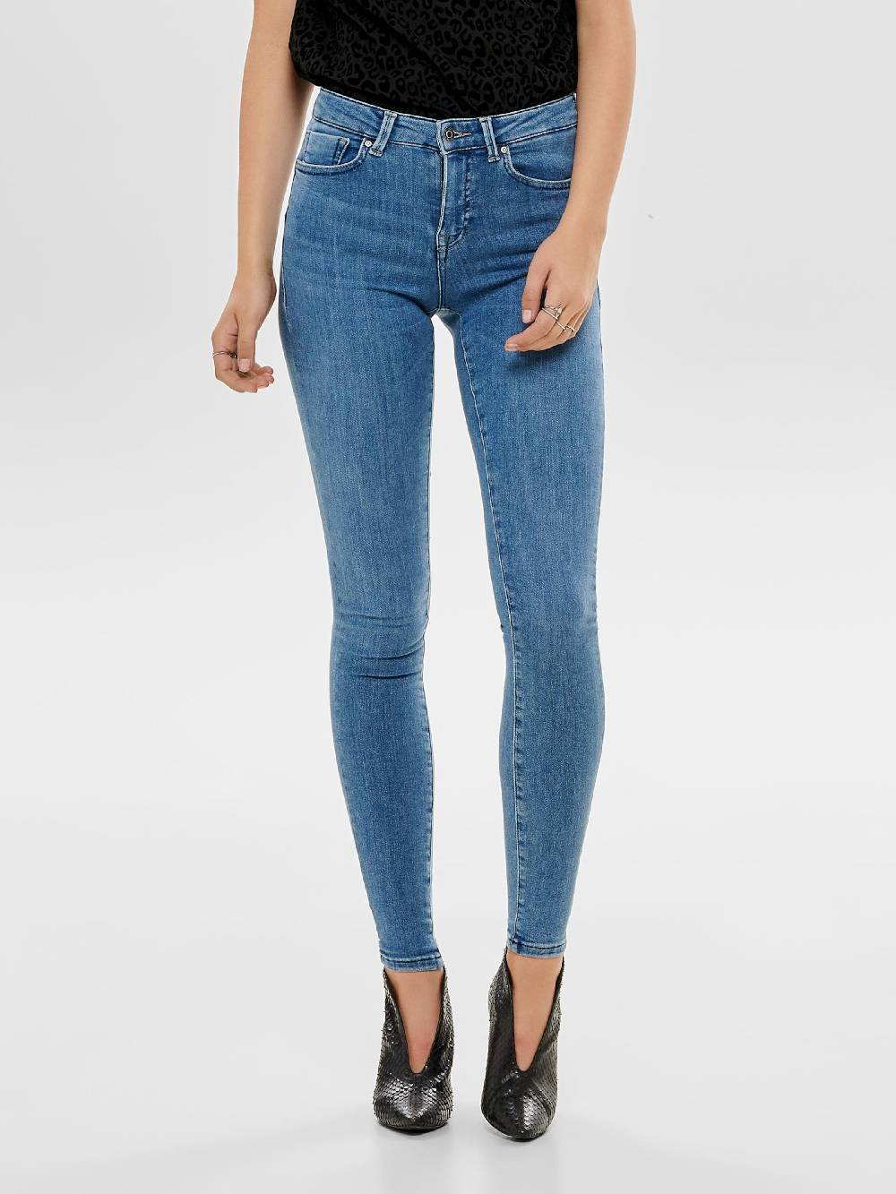 ONLY Skinny Jeans 'Power' in Blue Denim Neueste Mode