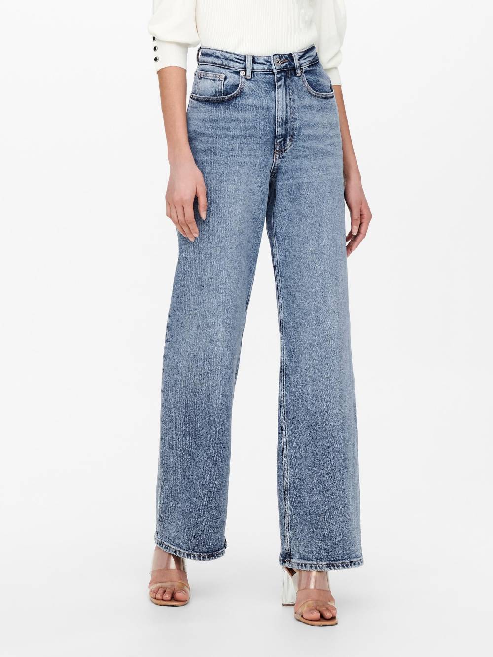 ONLY Wide leg Jeans 'ONLJuicy' in Blue Denim Zeitlich begrenztes Angebot