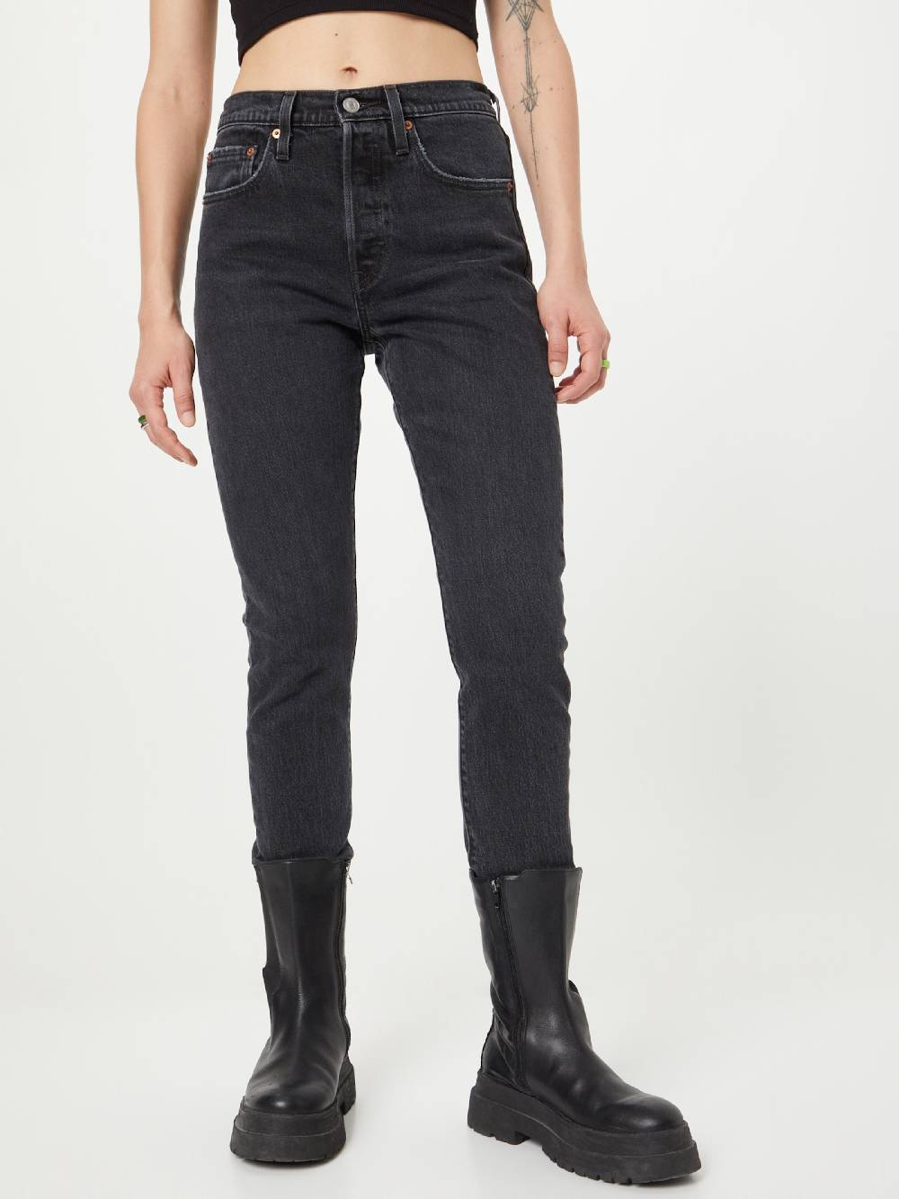 LEVI'S ® Slim fit Jeans '501' in Grey Denim Kostenlose Rückgabe