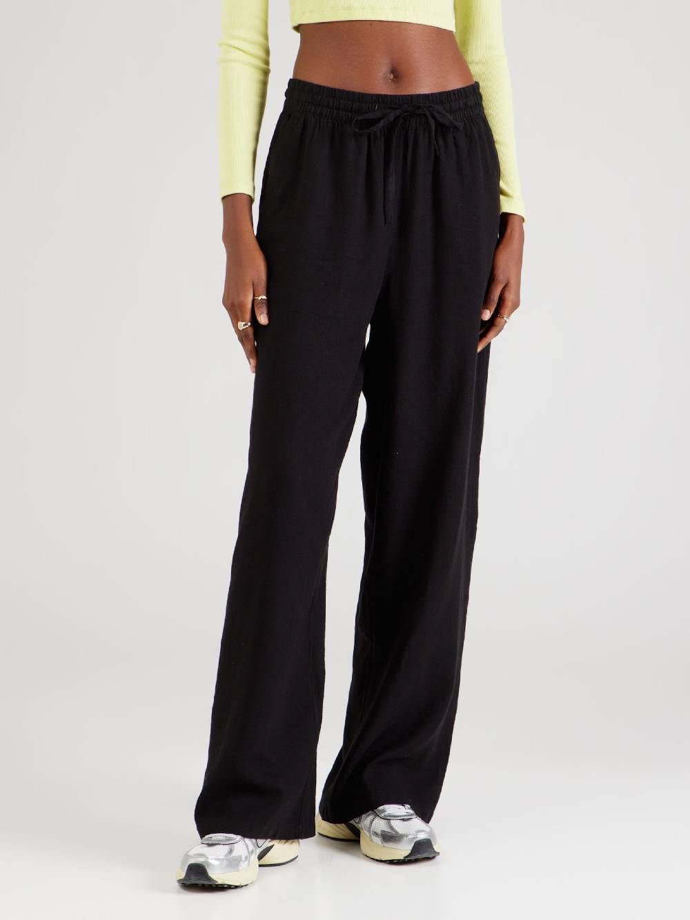 VERO MODA Wide leg Pants 'VMLINN' in Black Letzter Tag