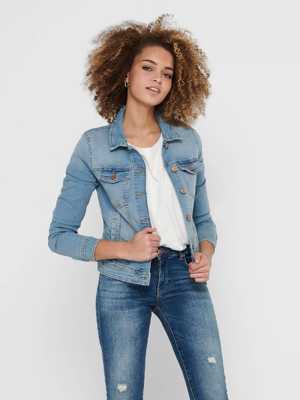 ONLY Between-Season Jacket 'ONLTia' in Blue Denim Angebote
