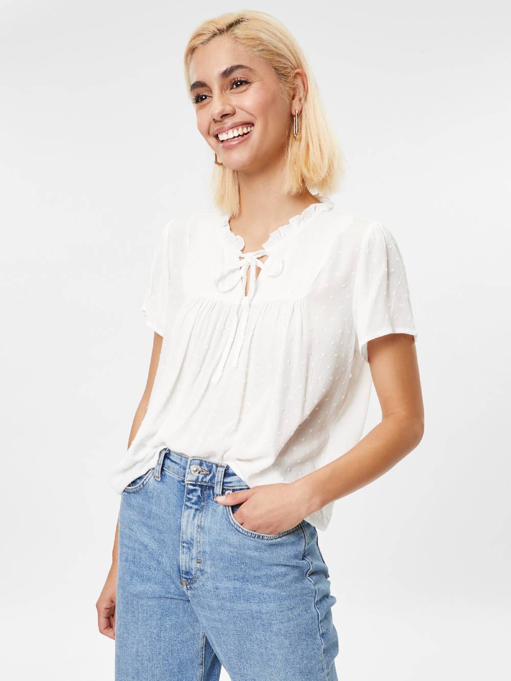 JDY Blouse 'Lima' in Off White Begrenzte Freigabe