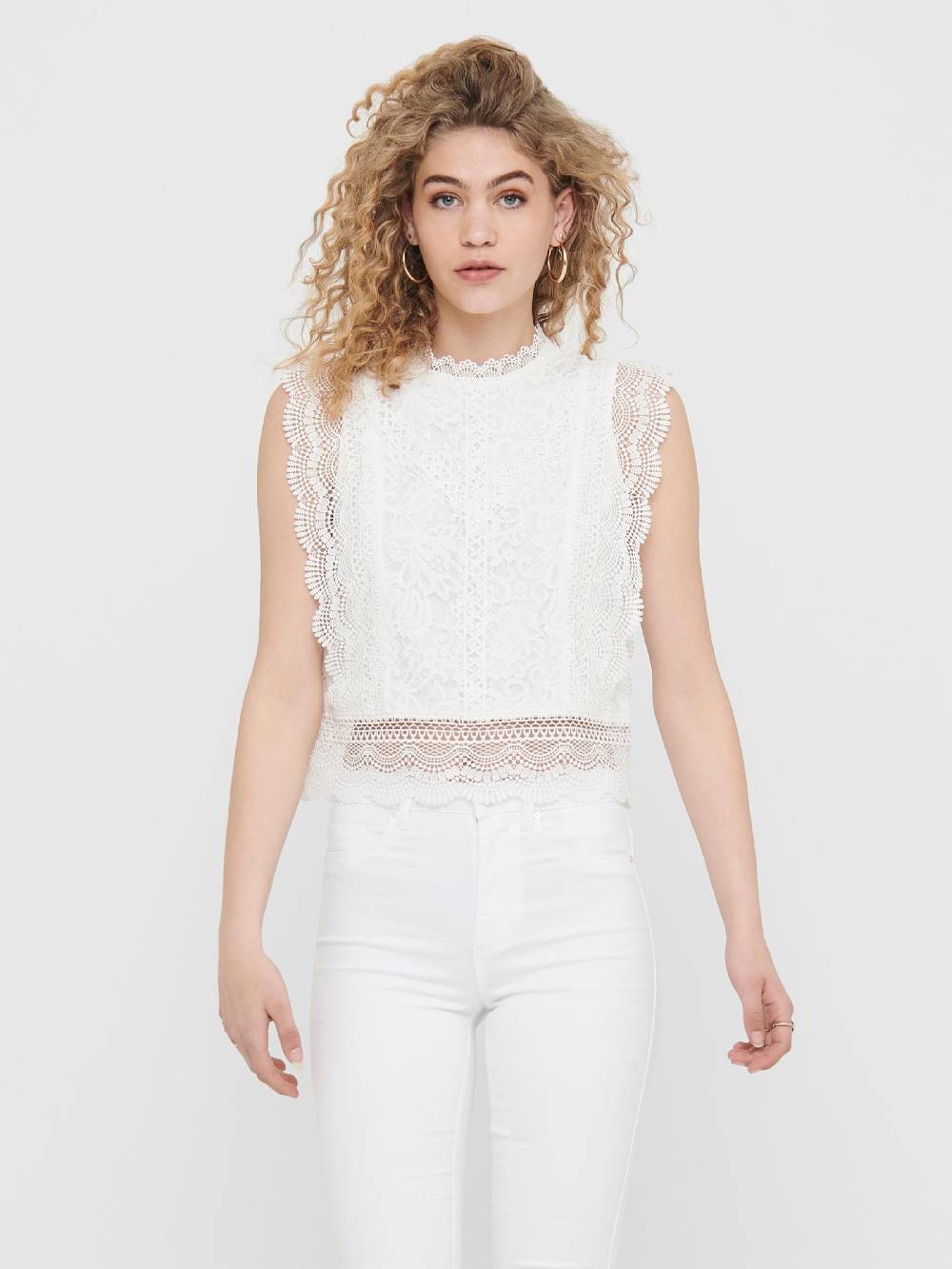 ONLY Blouse 'Karo' in White JETZT KAUFEN