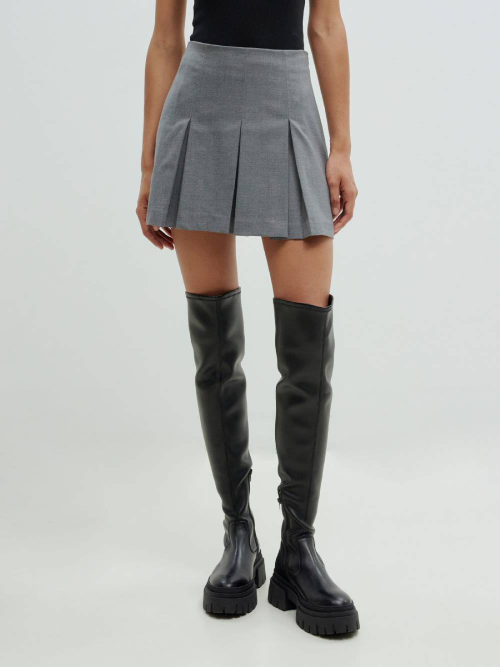 EDITED Skirt 'Liss' in Mottled Grey im Angebot