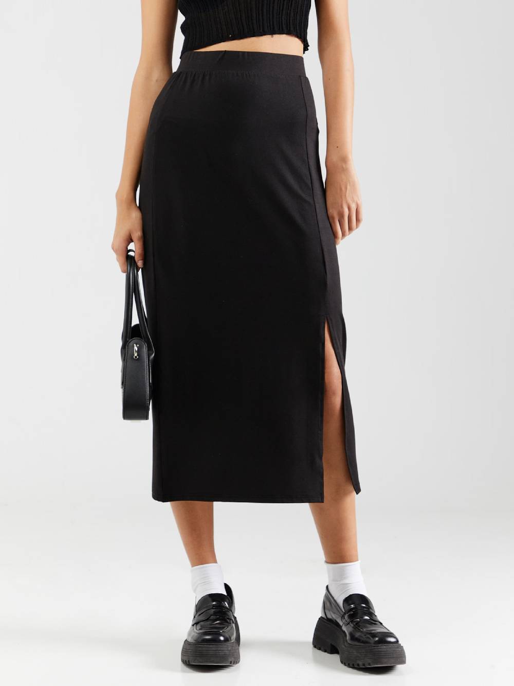 PIECES Skirt 'PCNALA' in Black Günstiger Verkauf