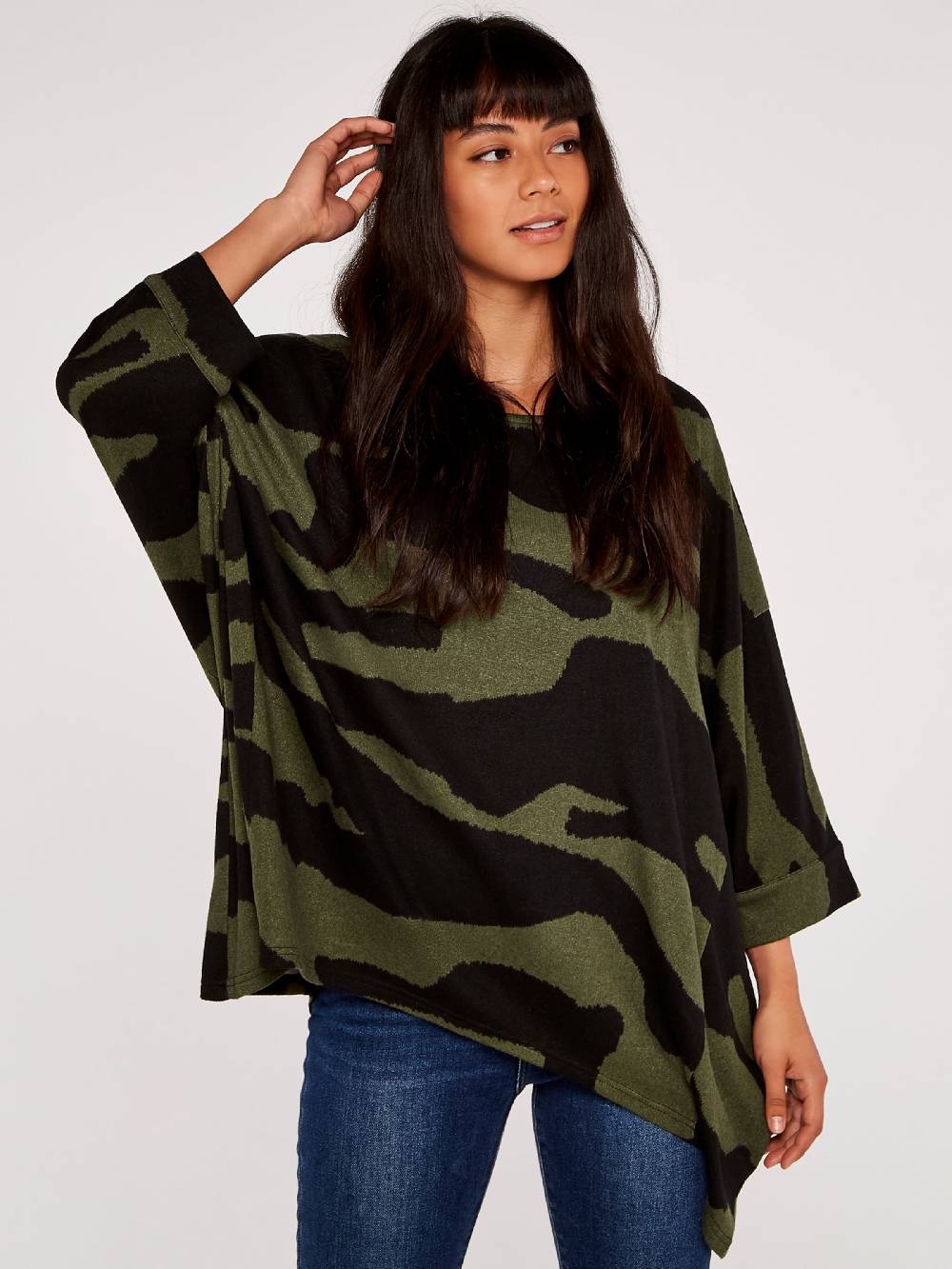 Apricot Oversized Sweater in Khaki Valentinstagsangebot
