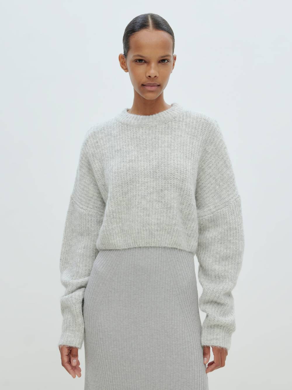 EDITED Sweater 'Yella' in Mottled Grey Online Outlet