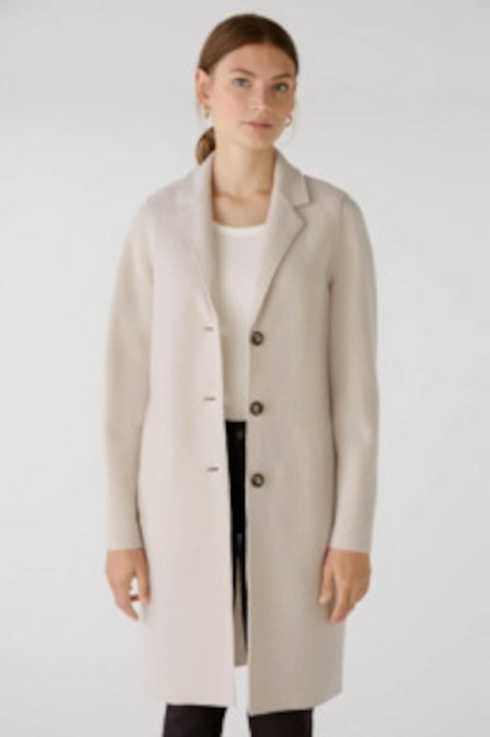 OUI Between-Seasons Coat 'Mayson' in Stone Clearance-Verkauf