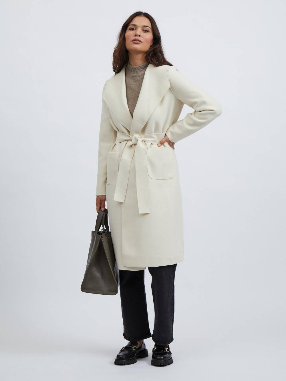 VILA Between-Seasons Coat 'VIJuice' in Cream Verkauf