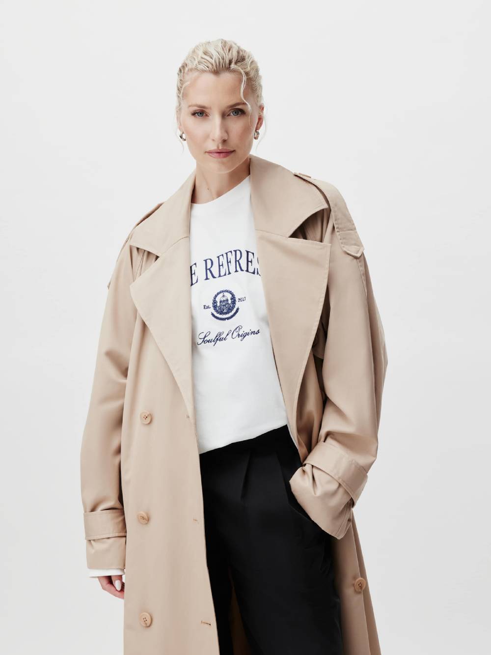 LeGer by Lena Gercke Between-Seasons Coat 'Alita' in Beige im Angebot