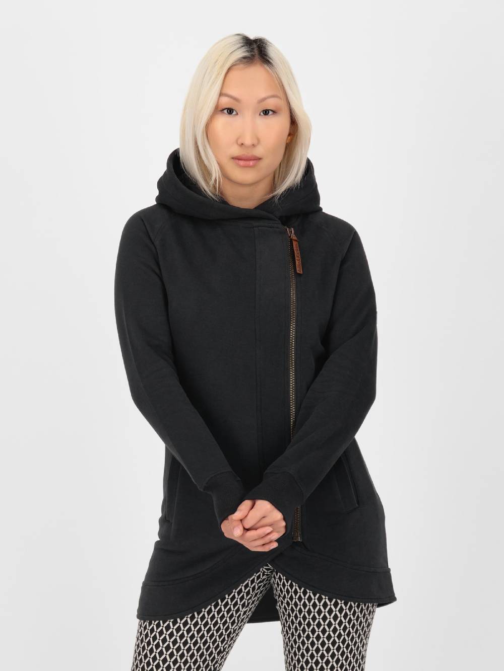 Alife and Kickin Zip-Up Hoodie 'BibianeAK' in Black Saisonale Angebote