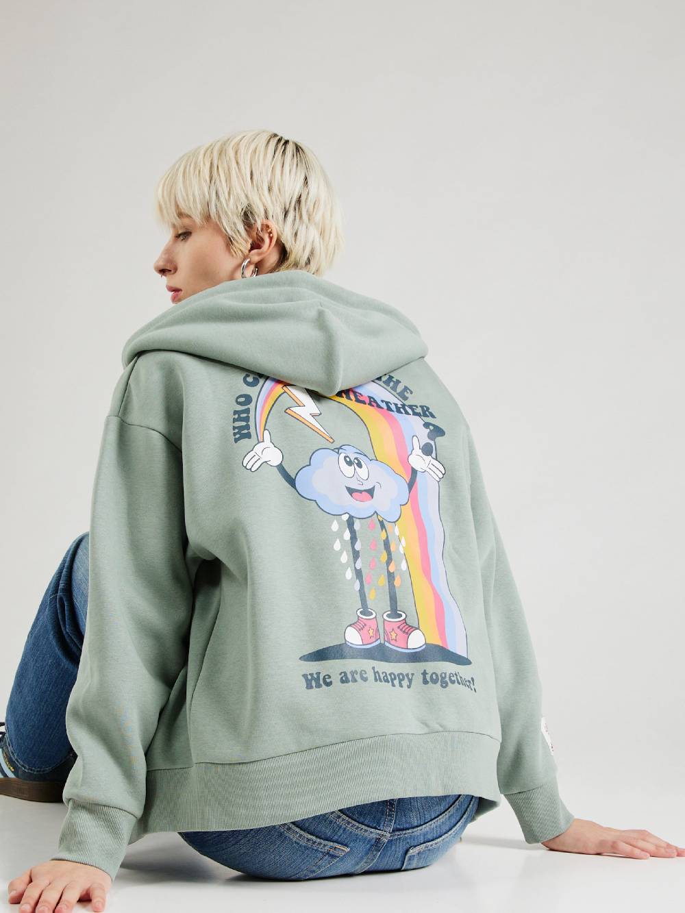 Eight2Nine Zip-Up Hoodie in Mint Kauf eins, bekomm eins gratis
