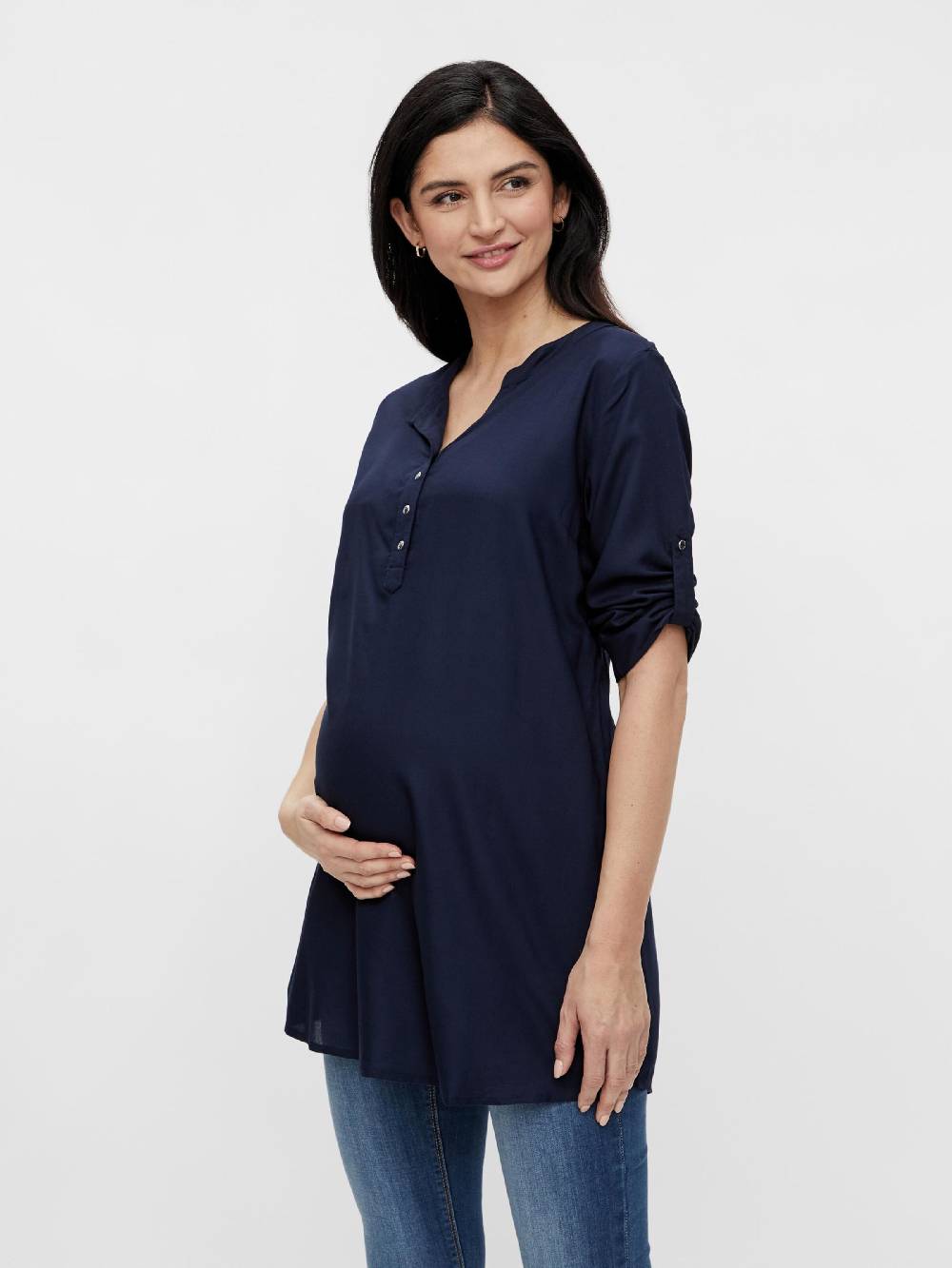 MAMALICIOUS Tunic 'Mercy' in Dark Blue Clearance-Verkauf