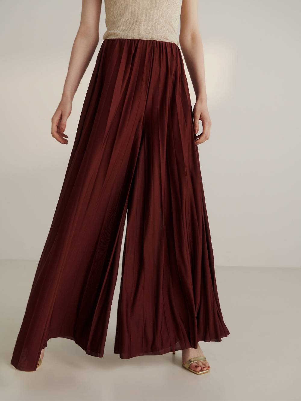 Guido Maria Kretschmer Women Wide leg Pants 'Samantha' in Bordeaux Meist gekauft
