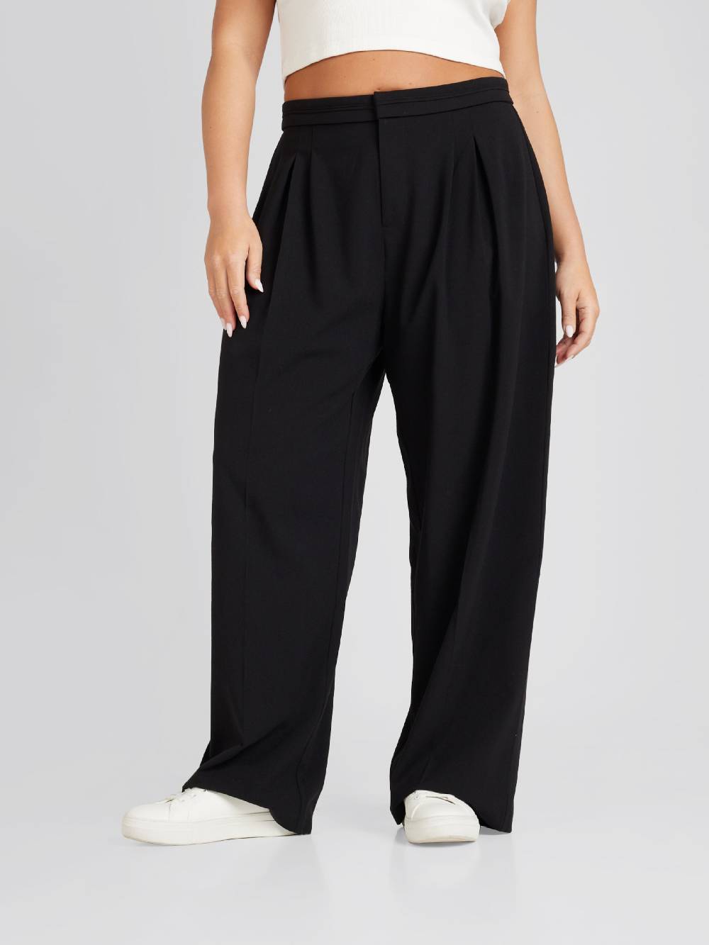 CITA MAASS co-created by ABOUT YOU Wide leg Pleat-Front Pants 'Gemma' in Black Fabrik Onlineshop