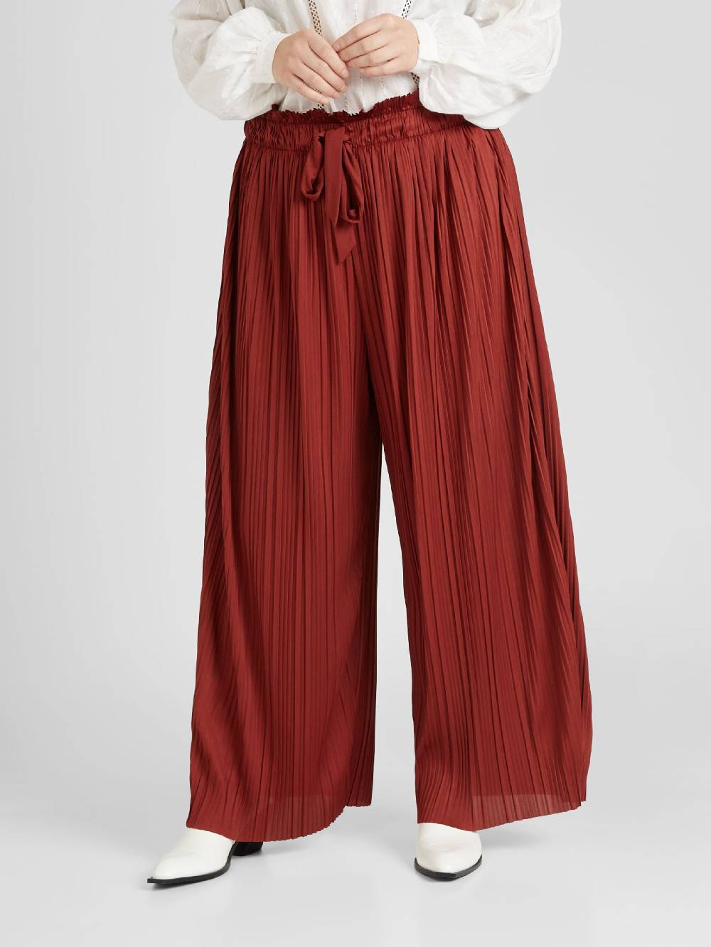 ABOUT YOU Curvy Wide leg Pants 'Elena' in Brown Versandkostenfrei