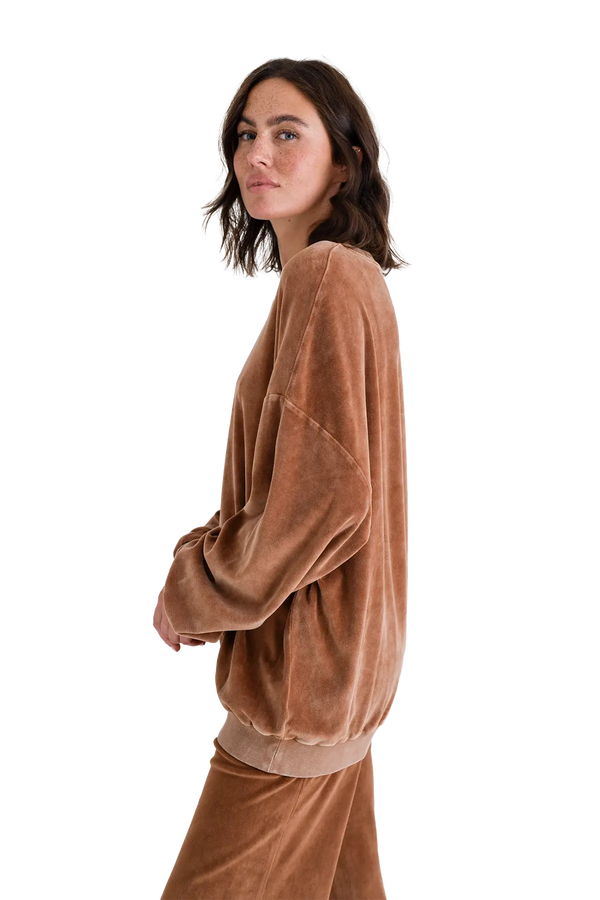 Love Joy Victory Velvet Oversize Sweatshirt Rana Super Sparpreis