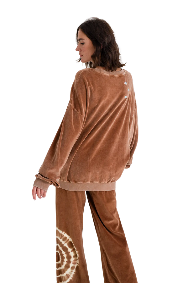 Love Joy Victory Velvet Oversize Sweatshirt Rana Super Sparpreis