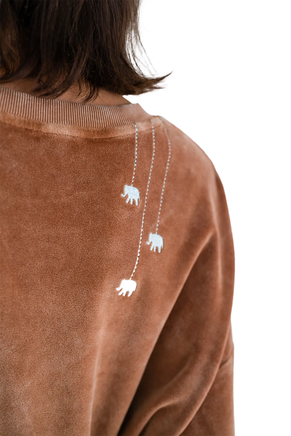 Love Joy Victory Velvet Oversize Sweatshirt Rana Super Sparpreis