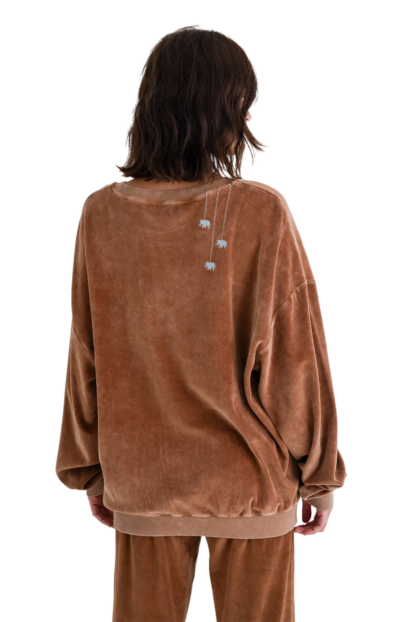Love Joy Victory Velvet Oversize Sweatshirt Rana Super Sparpreis