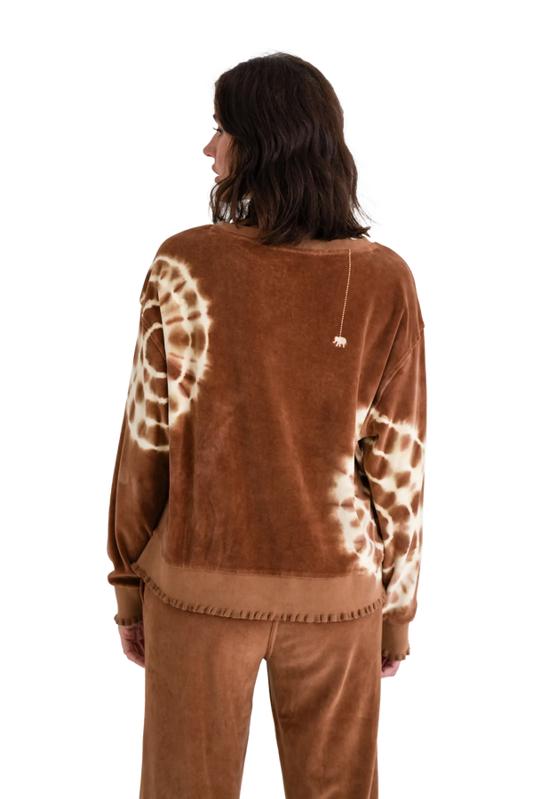 Love Joy Victory Velvet Sweatshirt Rose Tie & Dye Schlussverkauf