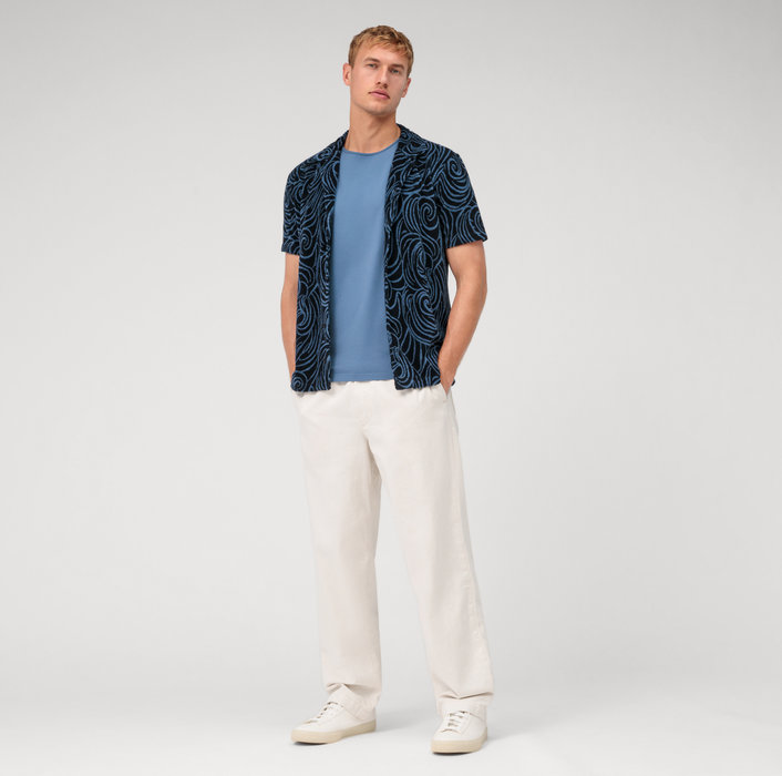 Oblymp Casual WirkT-Shirt, Rauchblau Räumungsverkauf