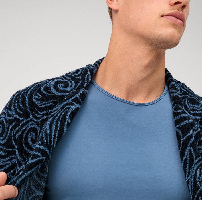 Oblymp Casual WirkT-Shirt, Rauchblau Räumungsverkauf