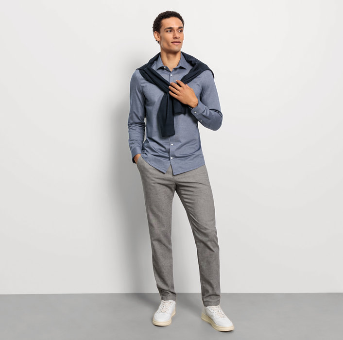 Oblymp No. Six 24/SevenBusinesshemd, super slim, Modern Kent, Marine Sonderangebote