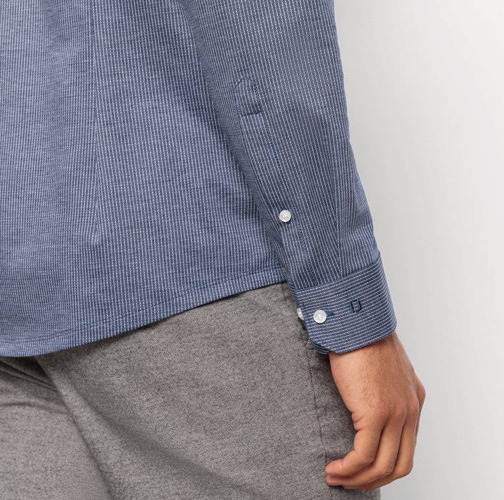 Oblymp No. Six 24/SevenBusinesshemd, super slim, Modern Kent, Marine Sonderangebote