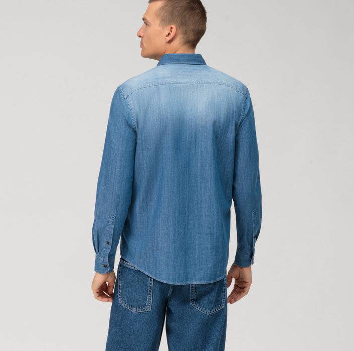 Oblymp CasualFreizeithemd, regular fit, Kent, Blau Tiefpreis