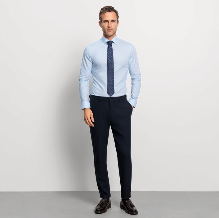 Oblymp No. SixBusinesshemd, super slim, Modern Kent, Bleu Super Sparpreis