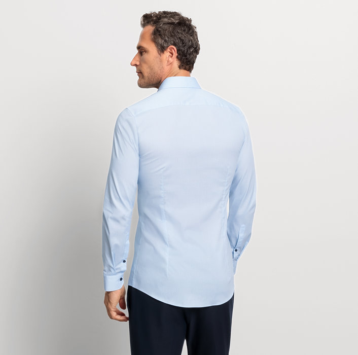 Oblymp No. SixBusinesshemd, super slim, Modern Kent, Bleu Super Sparpreis