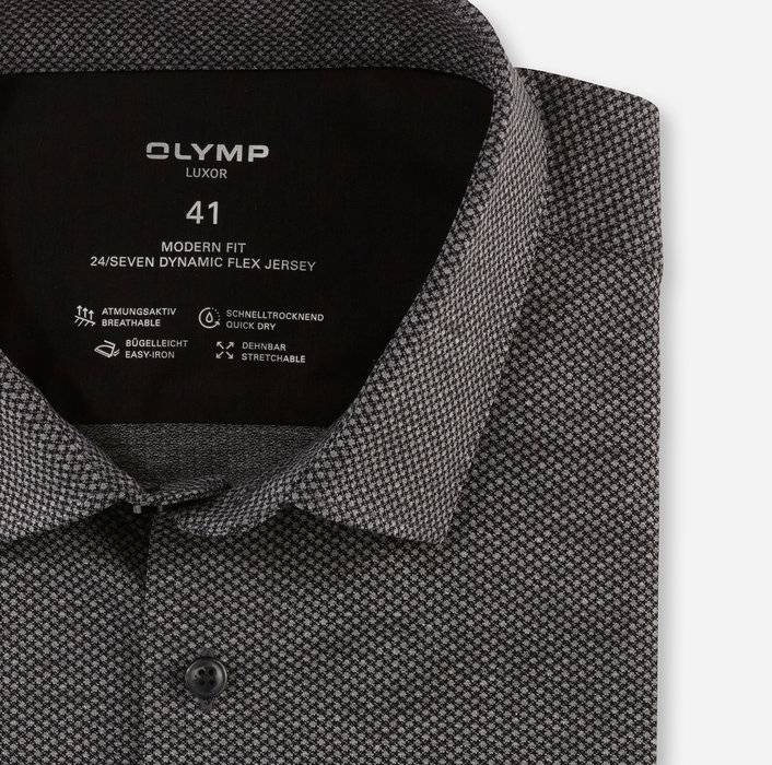 Oblymp Luxor 24/SevenBusinesshemd, modern fit, New Kent, Anthrazit Vierteljährliche Förderung