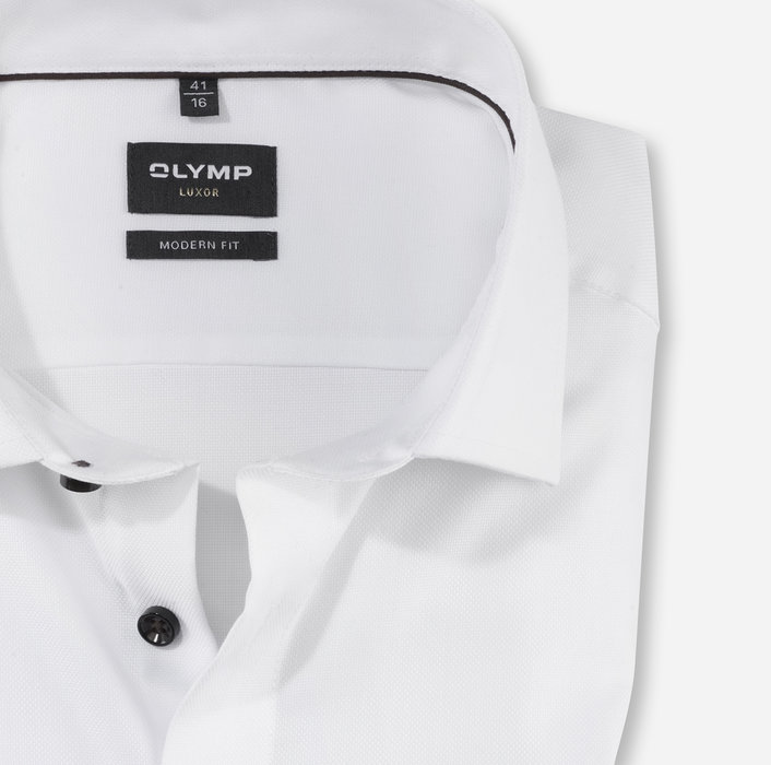 Oblymp LuxorBusinesshemd, modern fit, Global Kent, Weiß Im Verkauf
