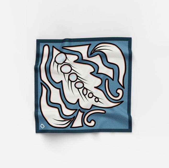 Oblymp Bandana, 60x60cm, Rauchblau Heißer Verkauf