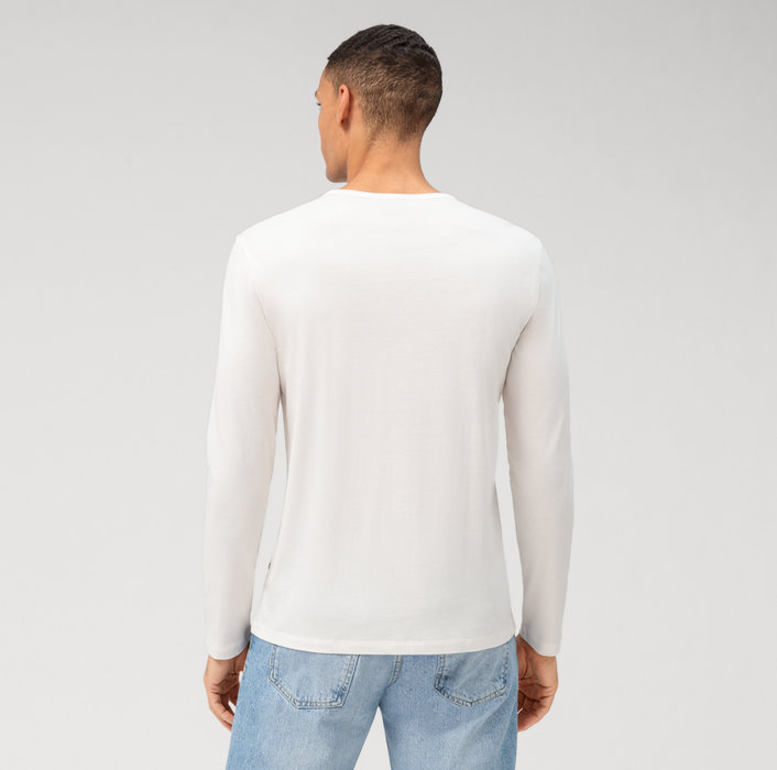 Oblymp Casual Wirk, Longsleeve, Off White Fabrikladen