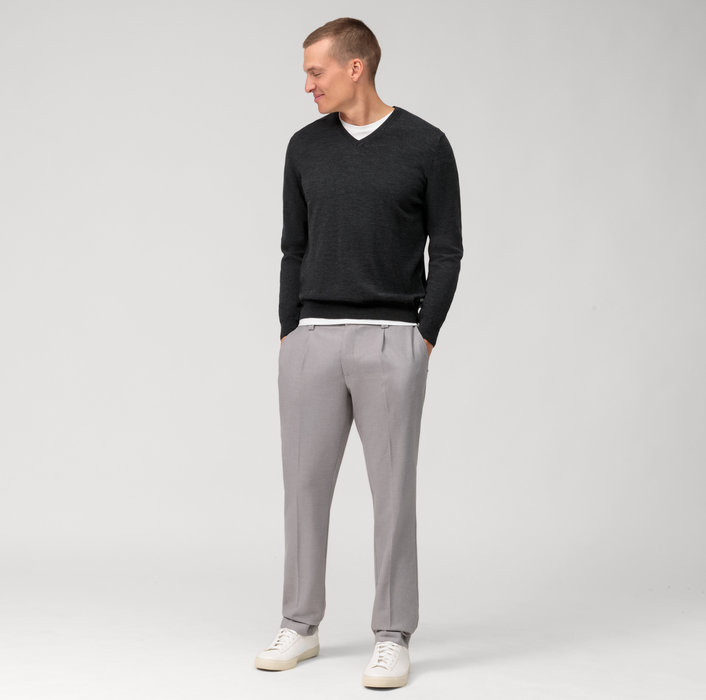 Oblymp Casual Strick, Pullover, Graphit Fabrikverkauf