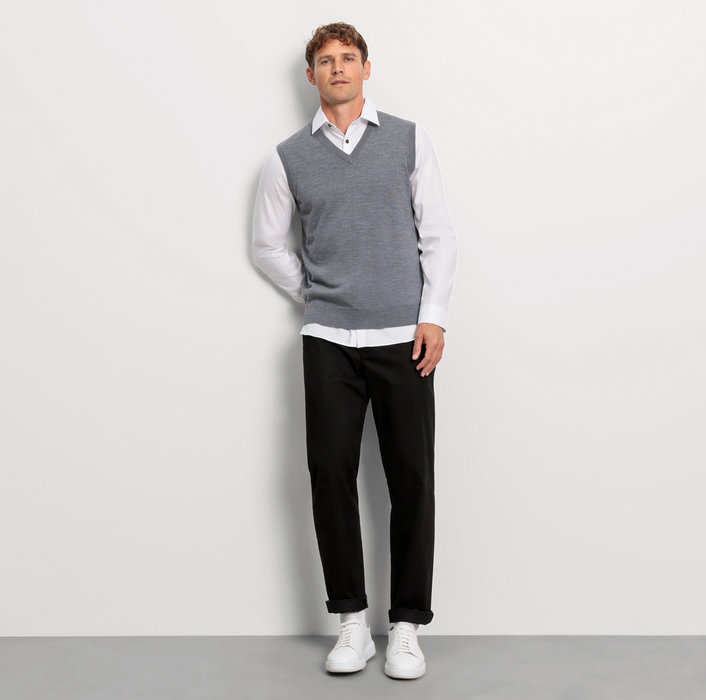 Oblymp Casual Strick, Pullunder, Silbergrau Blitzverkäufe