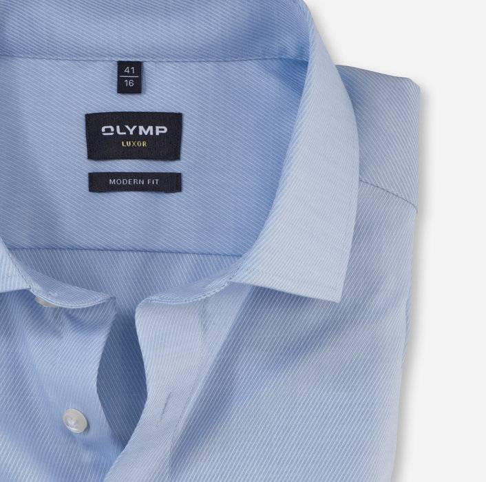 Oblymp Luxor, Businesshemd, modern fit, Global Kent, Bleu Zeitbegrenzte Promotion