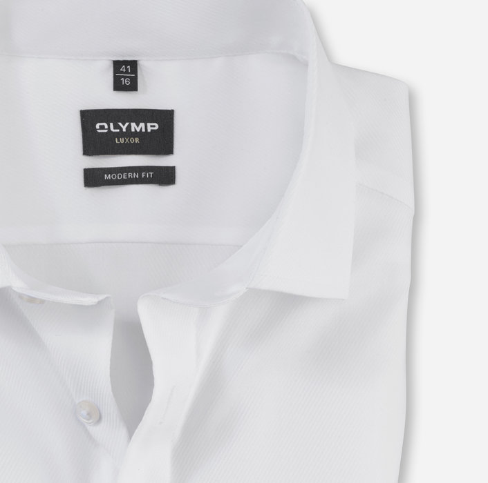 Oblymp Luxor, Businesshemd, modern fit, Global Kent, Weiß Vierteljährliche Förderung