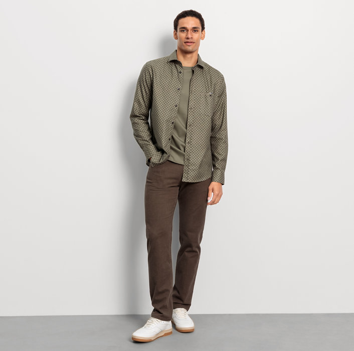 Oblymp Casual, Freizeithemd, regular fit, Kent, Oliv Verkauf