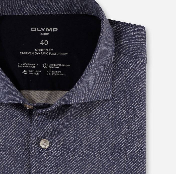 Oblymp Luxor 24/Seven, Businesshemd, modern fit, Kent, Marine Exklusivangebot