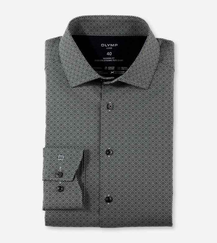Oblymp Luxor 24/Seven, Businesshemd, modern fit, Global Kent, Kitt