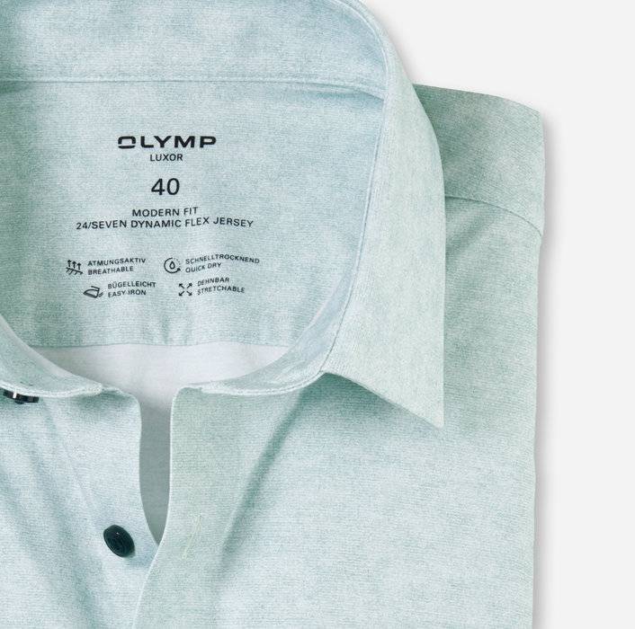 Oblymp Luxor 24/Seven, Businesshemd, modern fit, New Kent, Grün Bis zu 60% Rabatt