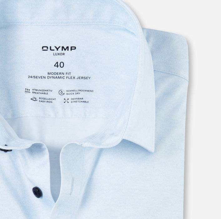 Oblymp Luxor 24/Seven, Businesshemd, modern fit, New Kent, Bleu Bis zu 65% Rabatt