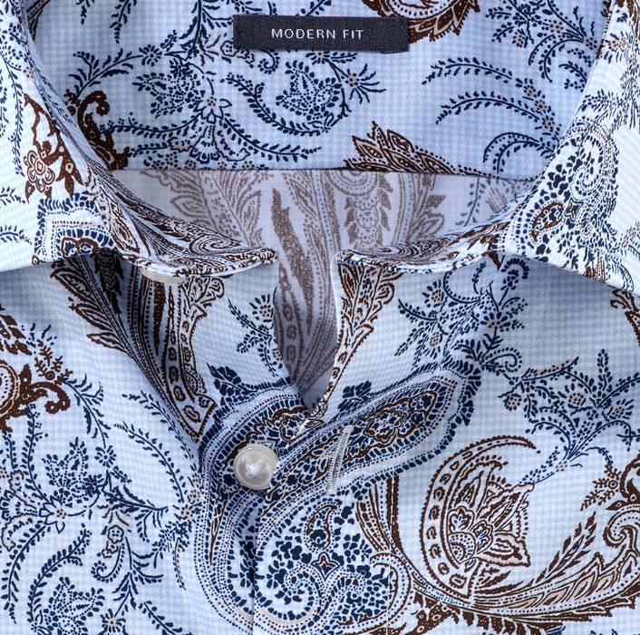 Oblymp Luxor, Businesshemd, modern fit, Global Kent, Bleu Sonderangebot