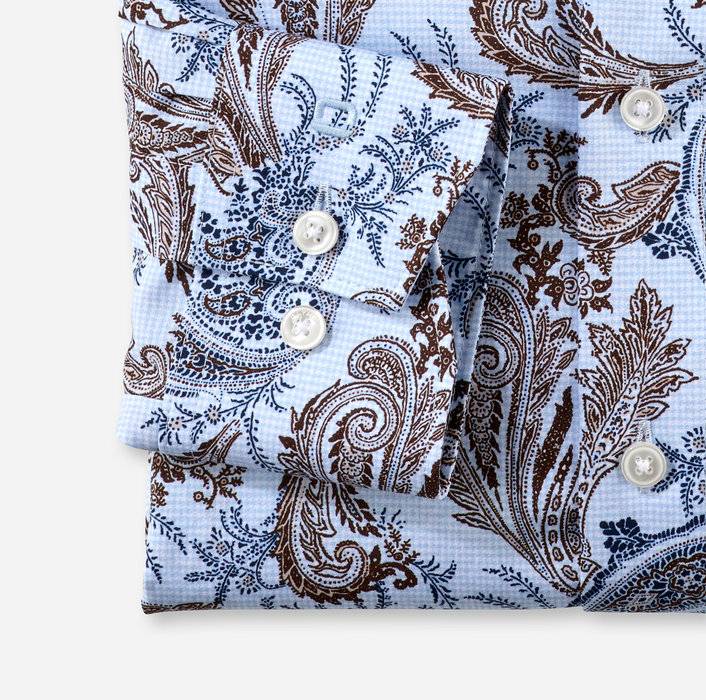 Oblymp Luxor, Businesshemd, modern fit, Global Kent, Bleu Sonderangebot