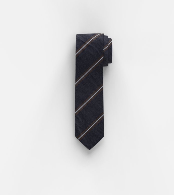 Oblymp Krawatte, slim 6,5 cm, Braun