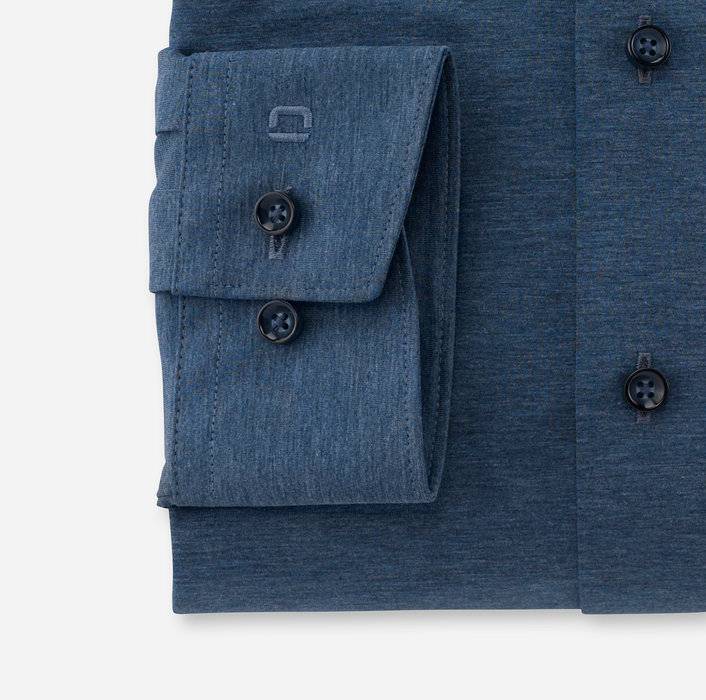 Oblymp Luxor 24/Seven, Businesshemd, modern fit, New Kent, Rauchblau Räumungsverkauf